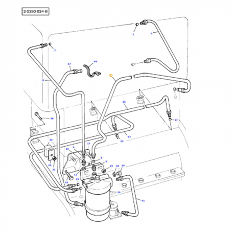 Massey Ferguson - Fuel Pipe - 3700372M92 - Farming Parts