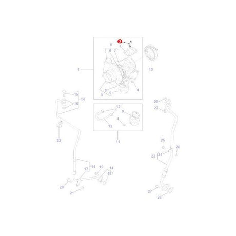 Massey Ferguson - Stud Turbo Fixing - 4222787M1 - Farming Parts