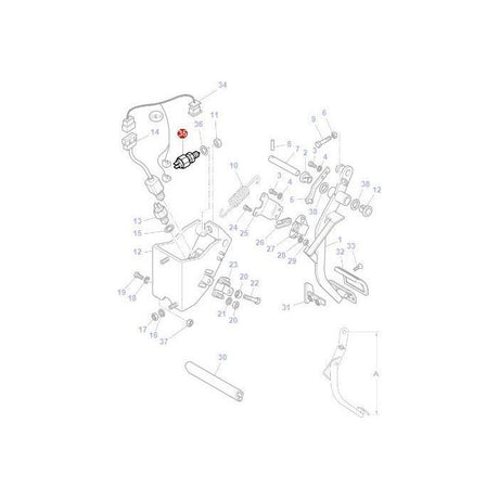 Massey Ferguson - Switch Clutch Pedal - 4271809M1 - Farming Parts