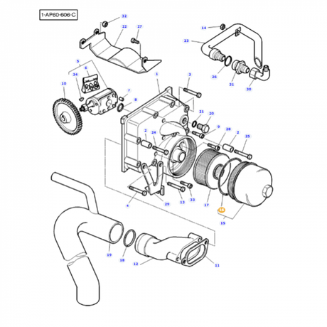 Massey Ferguson - O-Ring Pump Cover - 3715773M1 - Farming Parts