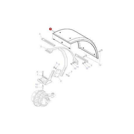 Massey Ferguson - Fender Skin 410mm - 3715946M4 - Farming Parts