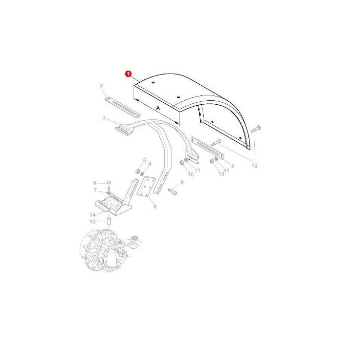 Massey Ferguson - Fender Skin 410mm - 3715946M3 - Farming Parts