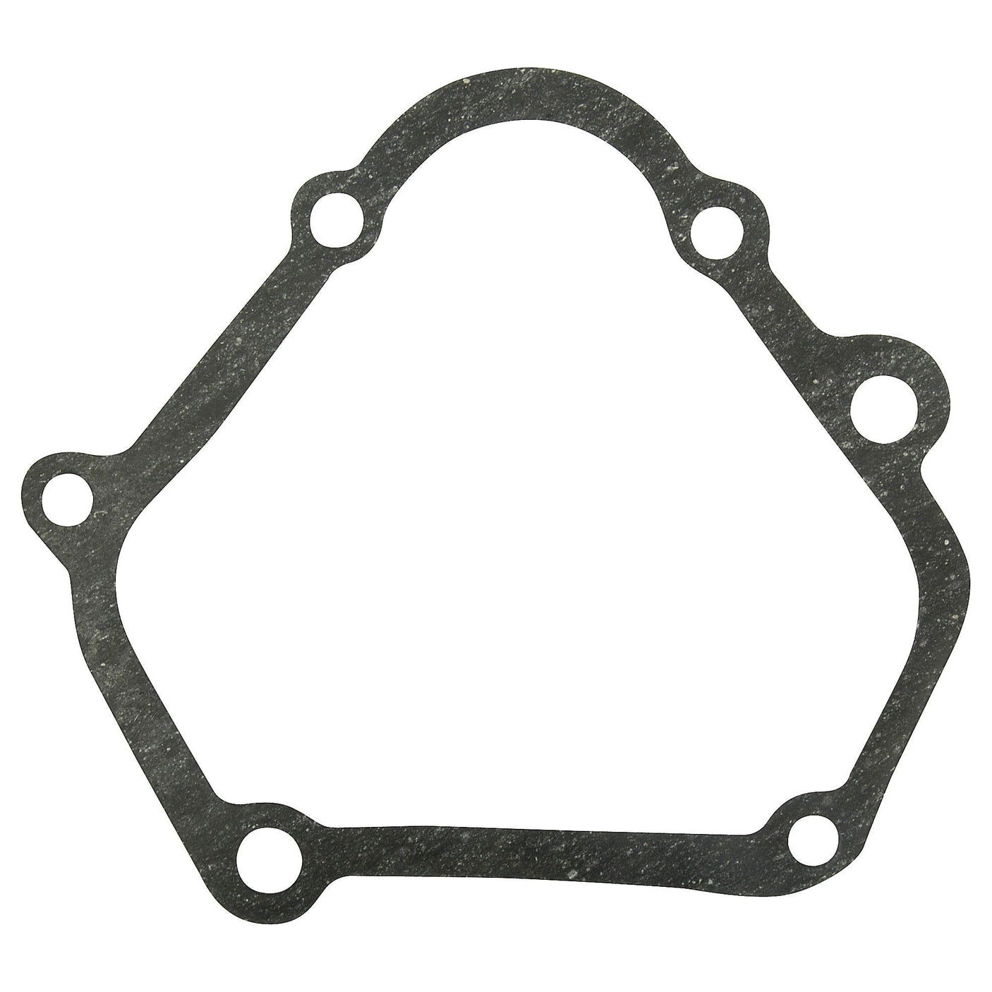 A black, irregularly-shaped Steering Box Gasket with multiple holes, Sparex Part No. S.3719 by Sparex, likely used for sealing joints in machinery or automotive applications such as those found in Massey Ferguson tractors.