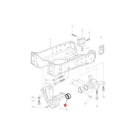 Massey Ferguson - Bush Axle Support - 3712078M1 - Farming Parts