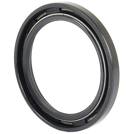 The Sparex Steering Box Seal (Part No. S.3728) is a black, circular mechanical seal featuring an outer ridge and an inner rubber sealing surface, specifically designed for use in the steering box housings of vehicles such as Ford New Holland or Massey Ferguson. The seal measures 37.14 x 50.40 x 2.00mm and is manufactured by Sparex.