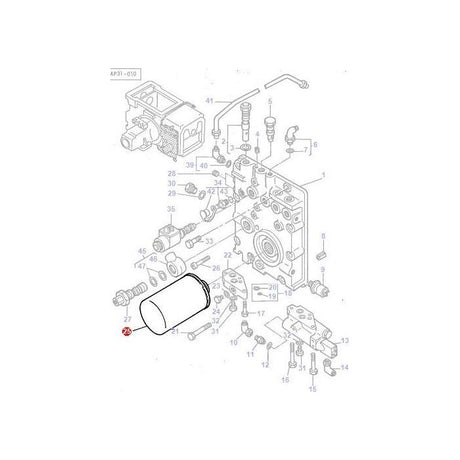 Massey Ferguson - Hydraulic filter - 3386701M3 - Farming Parts