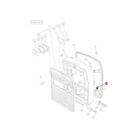 Massey Ferguson - Box Nut - 3698947M1 - Farming Parts