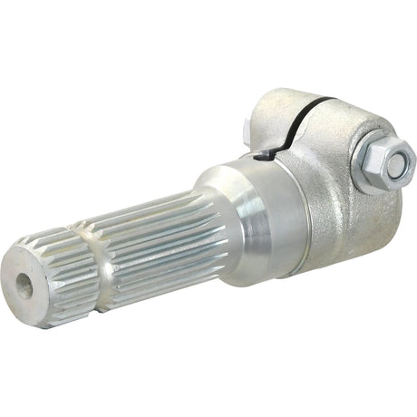 A standard-duty Sparex PTO Adaptor - Female spline 1 3/8'' - 21 x Male spline 1 3/8'' - 21 with a universal joint, screw fastenings, and clamp bolt for up to 70HP.