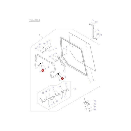 Massey Ferguson - Washer - 3902145M1 - 4297953M1 - Farming Parts