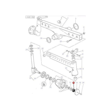 Massey Ferguson - Castle Nut - 882263M1 - Farming Parts