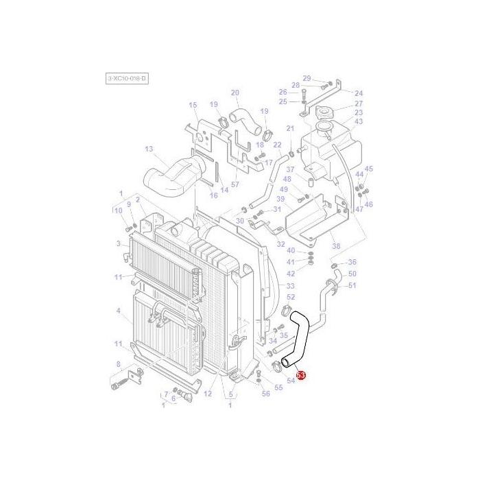 Massey Ferguson - Bottom Radiator Hose - 3801168M1 - Farming Parts