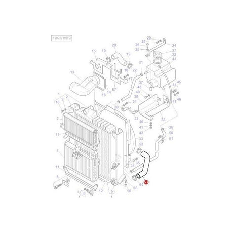 Massey Ferguson - Bottom Radiator Hose - 3801168M1 - Farming Parts