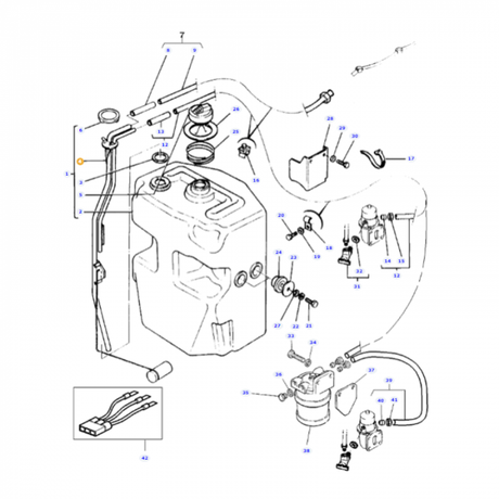 Massey Ferguson - Fuel Sender Unit - 3762526M91 - Farming Parts