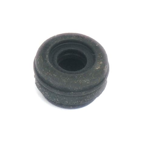 The Seal (Sparex Part No. S.37637) by Sparex, a small black rubber grommet commonly found in Brake Cylinder assemblies of Deutz-Fahr tractors, features a circular hole in the center and is placed against a plain white background.