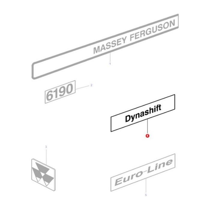 Massey Ferguson - Dynashift Decal - 3618337M1 - Farming Parts