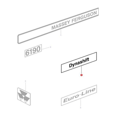 Massey Ferguson - Dynashift Decal - 3618337M1 - Farming Parts