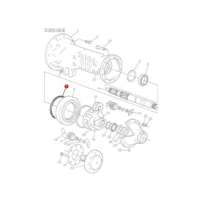 Massey Ferguson - Cork Gasket - 184182M3 - Farming Parts