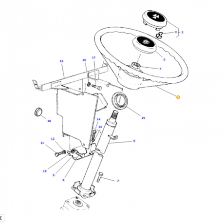 Massey Ferguson - Steering Wheel - 3774930M1 - Farming Parts