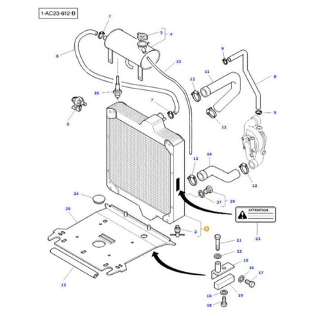 Massey Ferguson - Cooler - 3777264M3 - Farming Parts