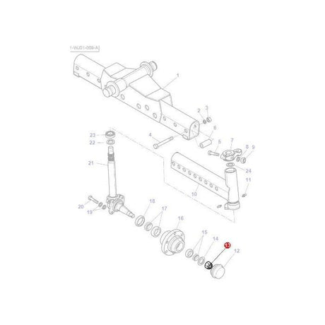 Massey Ferguson - Nut Stub Axle - 3907654M1 - Farming Parts