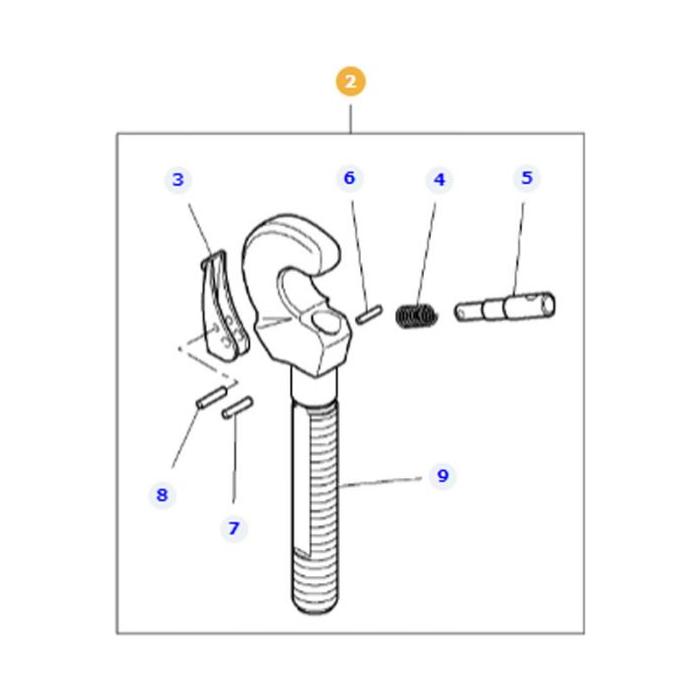 Massey Ferguson - Hydraulic Top Link Hook - 3788396M92 - Farming Parts