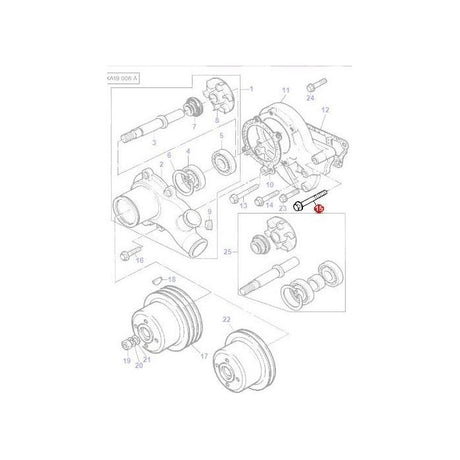 Massey Ferguson - Stud Thermostat Housing - 3637048M1 - Farming Parts