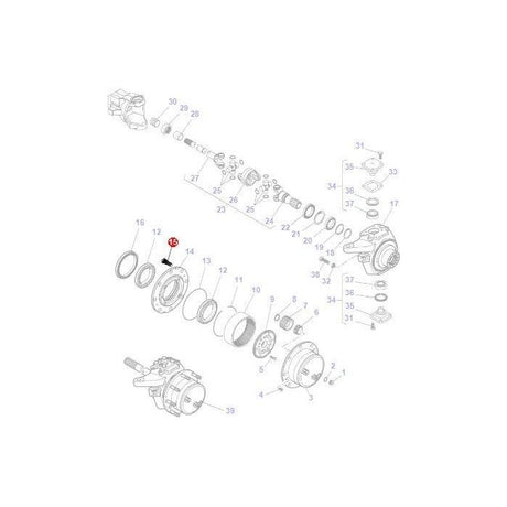 Massey Ferguson - Front Wheel Stud - F411301021290 - Farming Parts