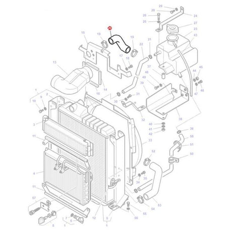 Massey Ferguson - Top Radiator Hose - 3801167M1 - Farming Parts