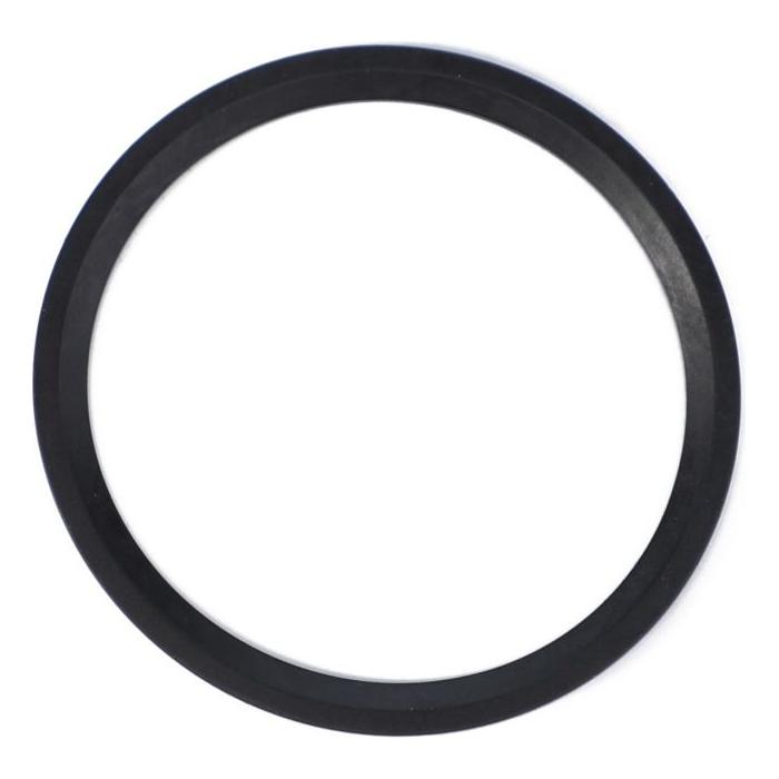 A black rubber O-ring, known as the Massey Ferguson - Gasket - 380021X1 by AGCO, often utilized as a wet clutch strainer gasket, on a white background. Ideal for many Massey Ferguson models where genuine gaskets are required.