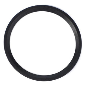 A black rubber O-ring, known as the Massey Ferguson - Gasket - 380021X1 by AGCO, often utilized as a wet clutch strainer gasket, on a white background. Ideal for many Massey Ferguson models where genuine gaskets are required.