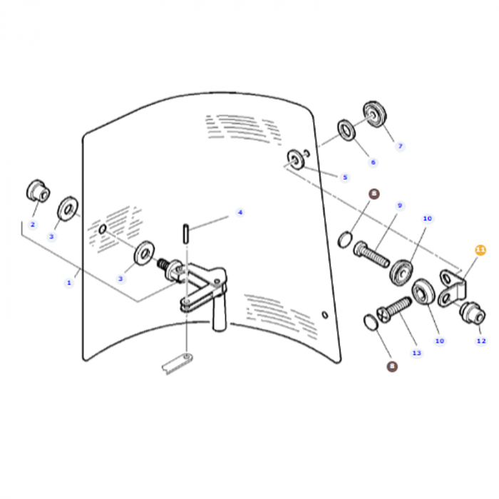 Massey Ferguson - Hinge - 3805296M2 - Farming Parts