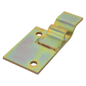 A Massey Ferguson bracket by AGCO, model 3811834M92, featuring a yellowish-gold finish and two holes for mounting. No product description available.