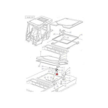 Massey Ferguson - Clip Sunroof Strut - 3303019M3 - Farming Parts