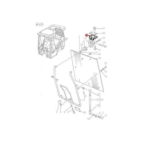 Massey Ferguson - Rear Window Hinge - 3301221M2 - Farming Parts