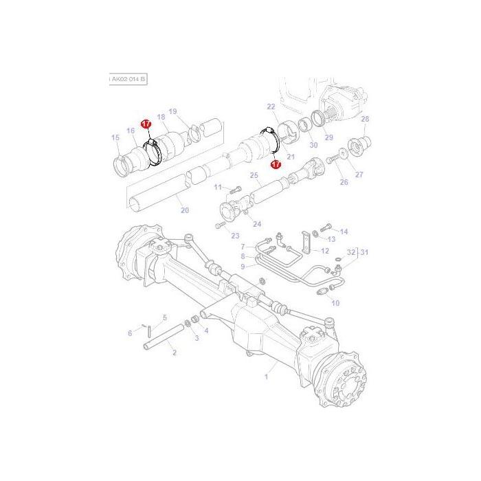 Massey Ferguson - Clamp 4wd Guard - 338623X1 - Farming Parts