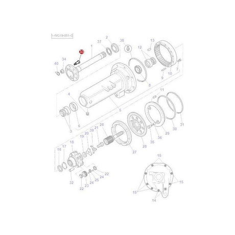 Massey Ferguson - Rear Wheel Stud - 4307203M2 - Farming Parts