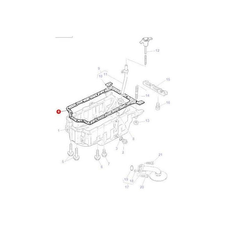 Massey Ferguson - Sump Gasket - 3641273M1 - Farming Parts