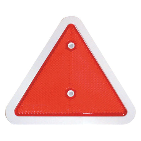 A Sparex Triangle Reflector (Red) 180mm, featuring a white border and two central mounting holes, is available in a pack of 2 under Part No. S.3846.