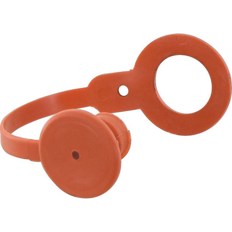 An orange PVC dust plug, compatible with 3/8'' female couplings, manufactured under the Sparex brand (Part No.S.3850), offering a comparable durability to that of PVC Coupling components.