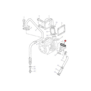 Massey Ferguson - Gasket Turbo Return Pipe - 3638671M1 - Farming Parts
