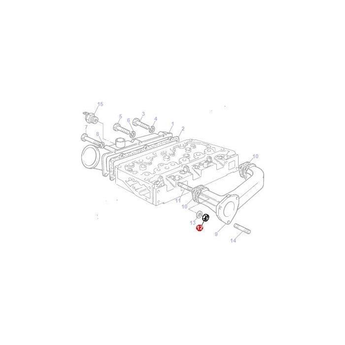 Massey Ferguson - Nut Exhaust Manifold - 1476027X1 - Farming Parts