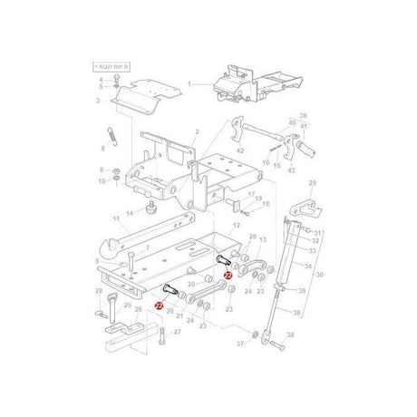 Massey Ferguson - Clevis Pin - 3900898M1 - Farming Parts