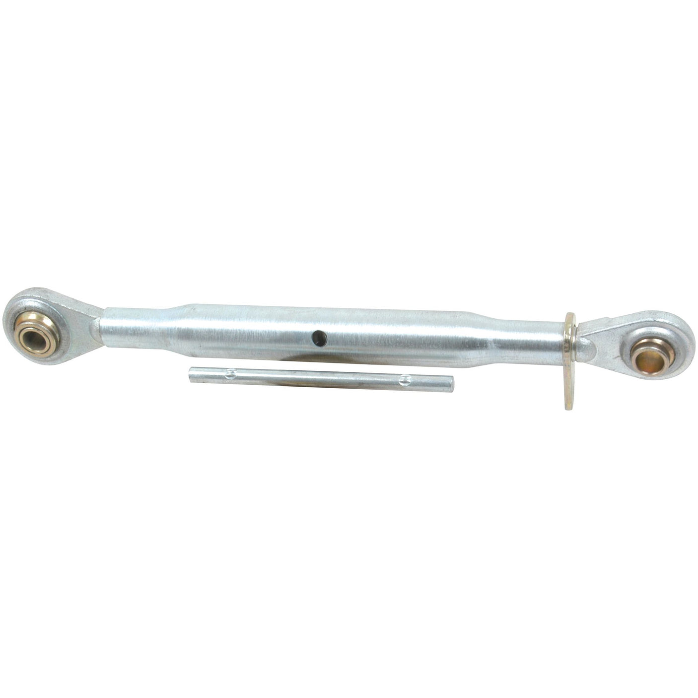 This image displays the Sparex Top Link (Cat.2/1) Ball and Ball, 1 1/8'' with a minimum length of 495mm, suitable for tractors up to 100hp and commonly used in mechanical and automotive assemblies.