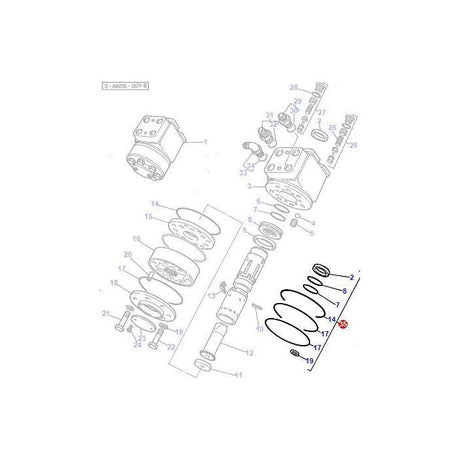 Massey Ferguson - Seal Kit Orbital Unit - F360400090020 - Farming Parts