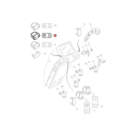 Massey Ferguson - WorkLight Switch - 4290436M2 - Farming Parts