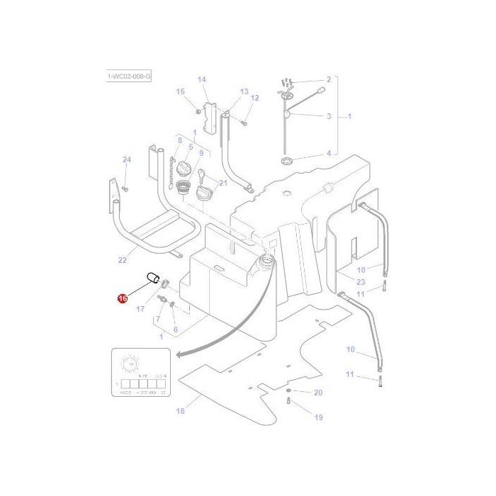 Massey Ferguson - Plug Fuel Tank - 4275805M1 - Farming Parts
