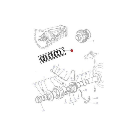 Massey Ferguson - Seal Kit Slave Cylinder - 3600207M94 - Farming Parts