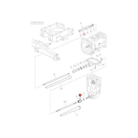 Massey Ferguson - Coupler Drive Shaft - 3800250M1 - Farming Parts