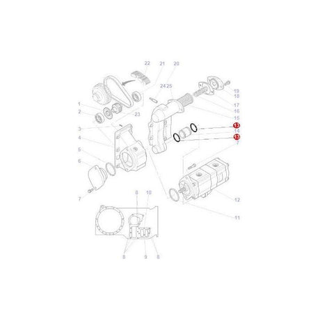 Massey Ferguson - O Ring - 3800445M1 - Farming Parts