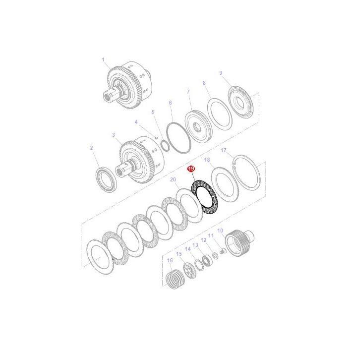 Massey Ferguson - Friction Disc - 3387347M1 - 3387347M2 - Farming Parts